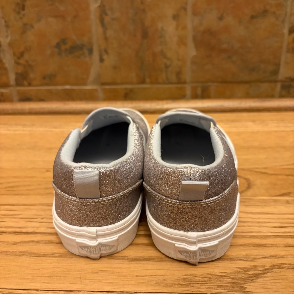 Vans Asher Glitter Sidewall Light Gray Sneakers - Picture 3 of 8